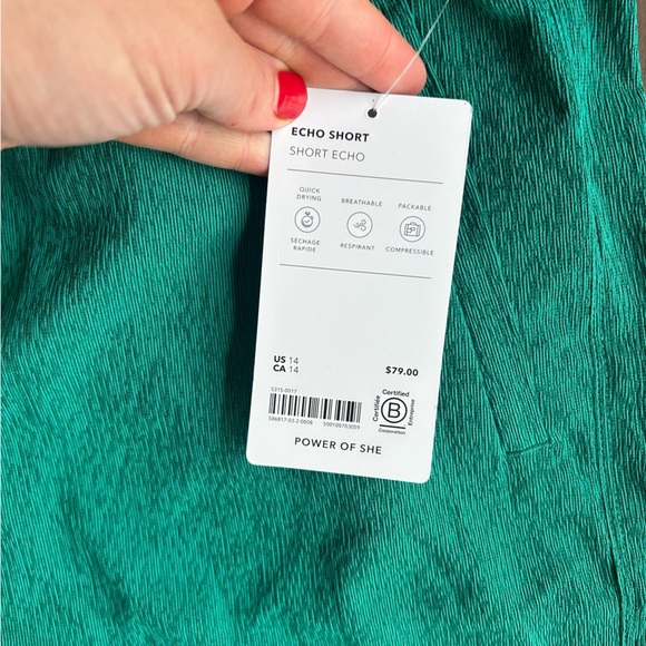 NWT Athleta Echo Shorts Size 14 - Picture 4 of 5